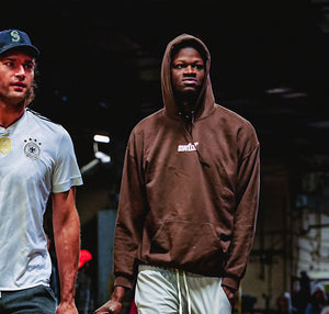NBA Basketball Player Mo Bamba Wearing Awful Cloth Brown Mindset Hoodie